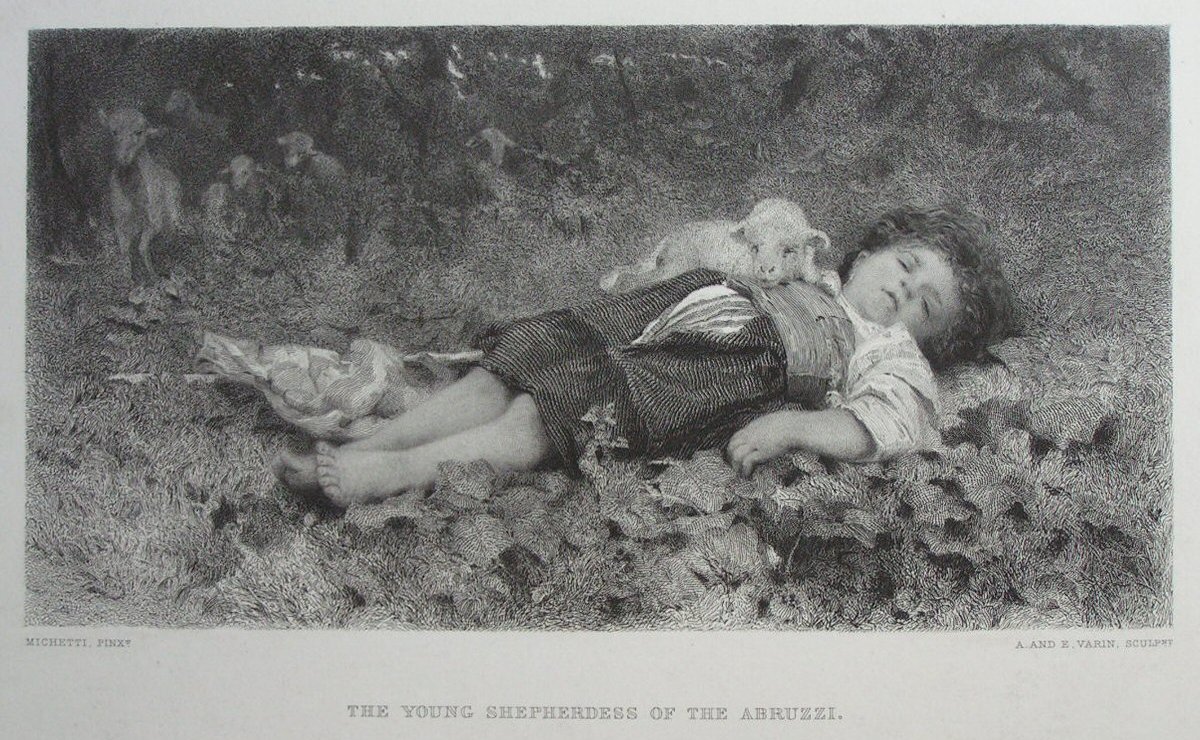 Print - The Young Shepherdess of the Abruzzi - Varin